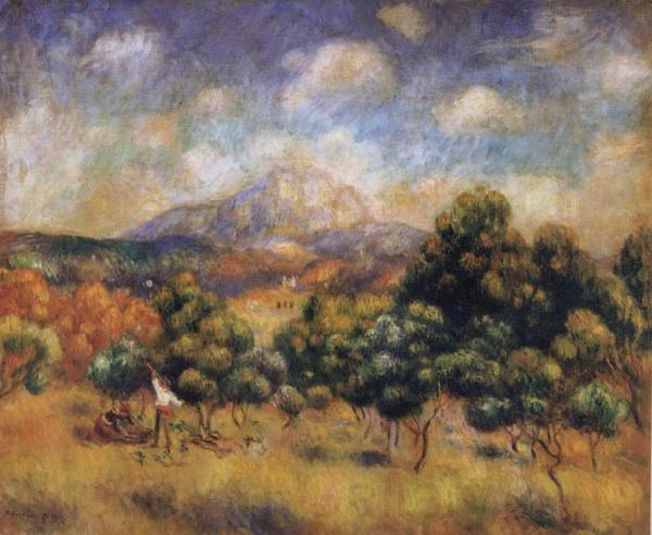 Paul Cezanne Mount Sainte-Victoire Norge oil painting art